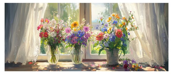 Slika - Buket kraj prozora (120x50 cm)