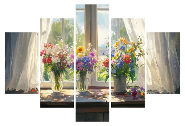 Slika - Buket kraj prozora (150x105 cm)