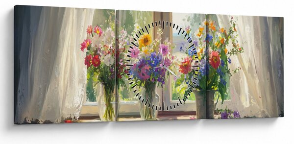 Slika - Buket kraj prozora (sa satom) (90x30 cm)