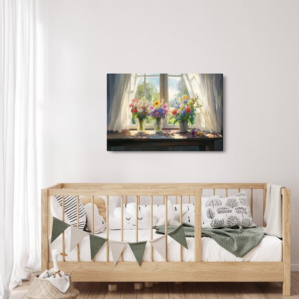 Slika - Buket kraj prozora (90x60 cm)