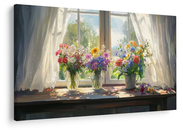 Slika - Buket kraj prozora (90x60 cm)