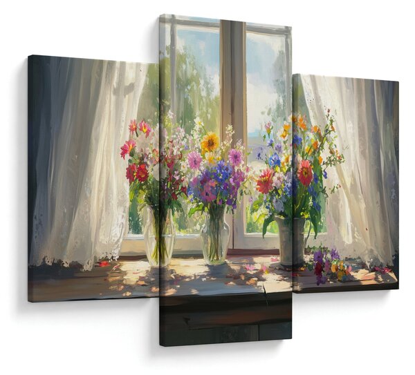 Slika - Buket kraj prozora (90x60 cm)