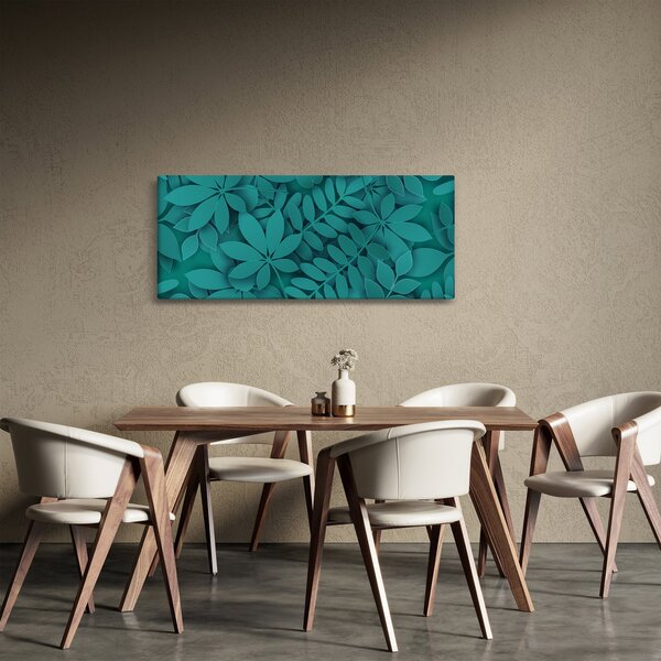 Slika - Tirkizno lišće (120x50 cm)
