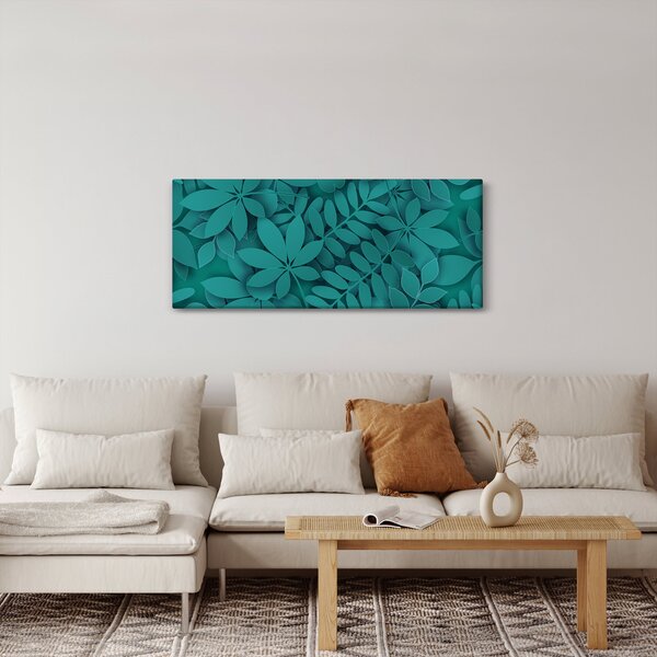 Slika - Tirkizno lišće (120x50 cm)