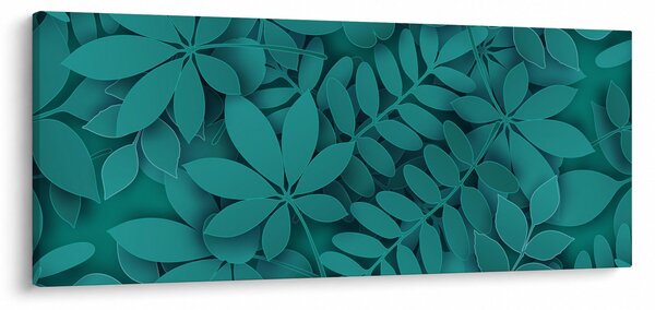 Slika - Tirkizno lišće (120x50 cm)
