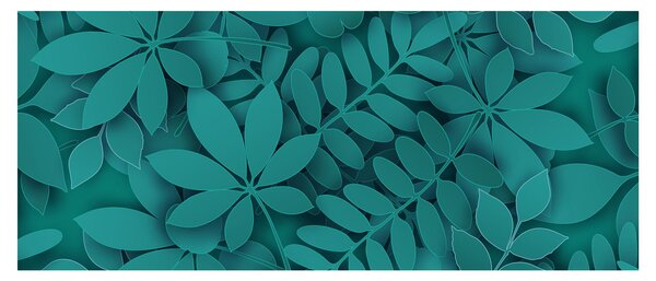 Slika - Tirkizno lišće (120x50 cm)