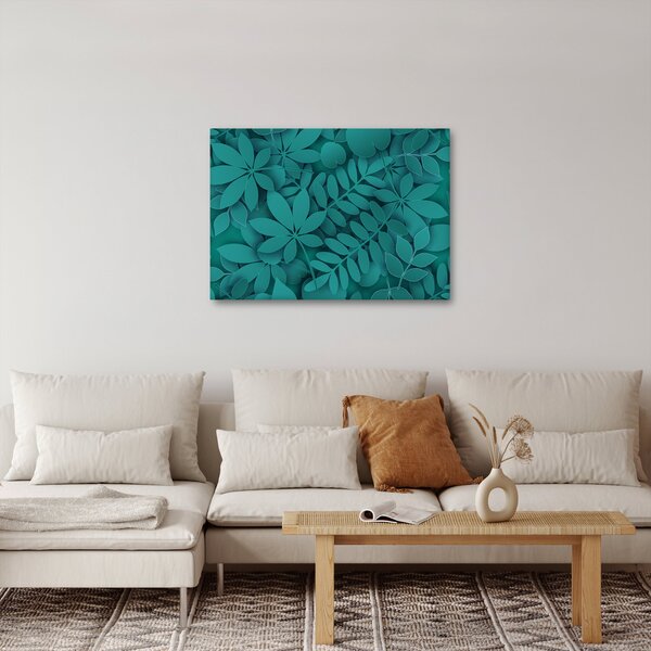 Slika - Tirkizno lišće (70x50 cm)