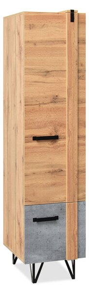 Ormar s policama Suspendera SH02 (hrast + crna)