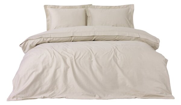 Bež posteljina za bračni krevet/za produženi krevet od pamučnog satena 240x220 cm Elegant – Mijolnir