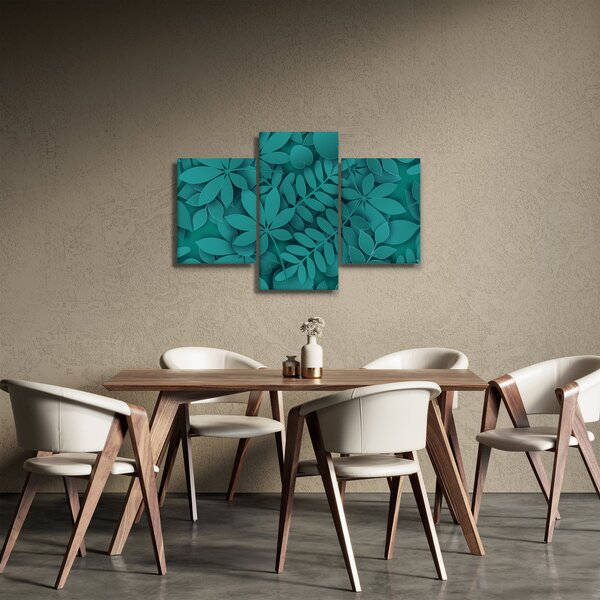 Slika - Tirkizno lišće (90x60 cm)
