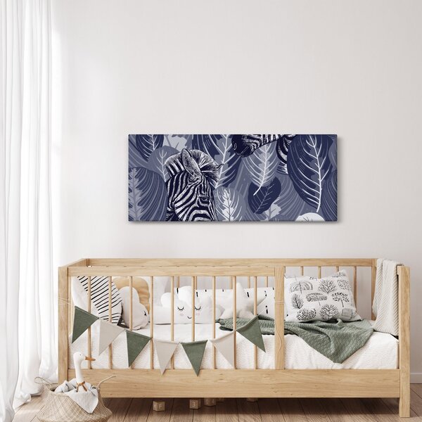 Slika - Plave zebre (120x50 cm)