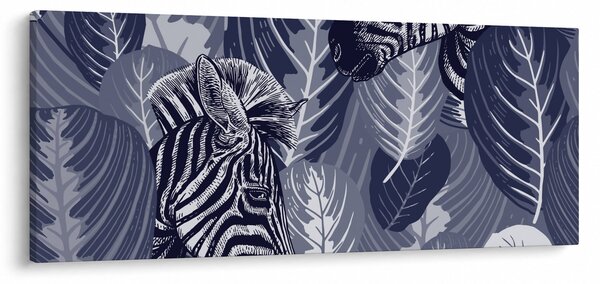 Slika - Plave zebre (120x50 cm)
