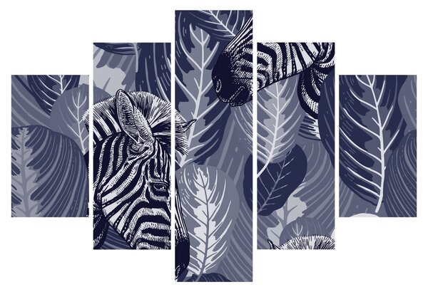Slika - Plave zebre (150x105 cm)