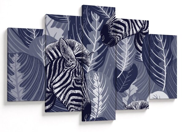 Slika - Plave zebre (150x105 cm)