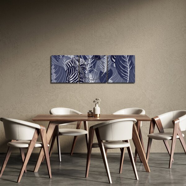 Slika - Plave zebre (sa satom) (90x30 cm)