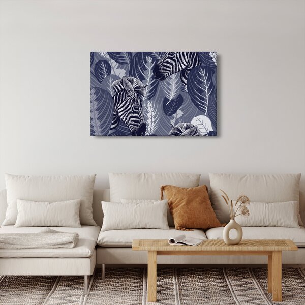 Slika - Plave zebre (90x60 cm)