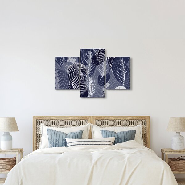 Slika - Plave zebre (90x60 cm)