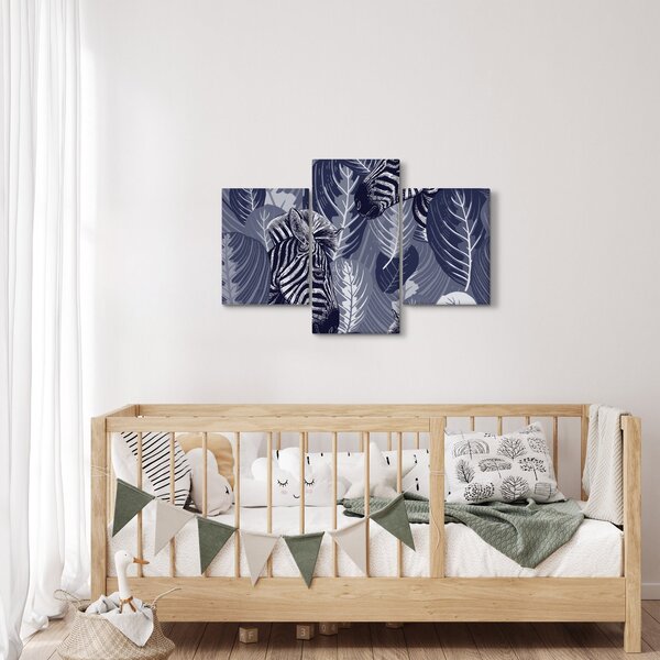 Slika - Plave zebre (90x60 cm)