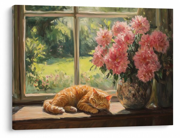 Slika - Mačka na prozoru (70x50 cm)