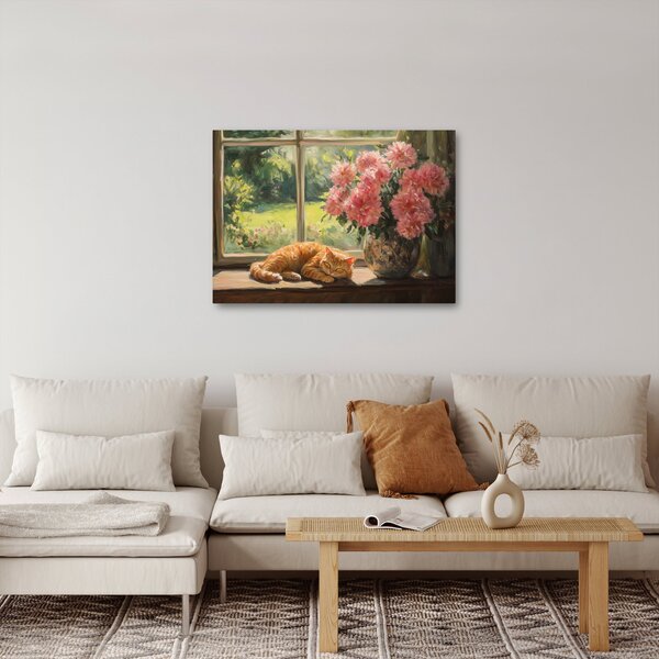 Slika - Mačka na prozoru (70x50 cm)