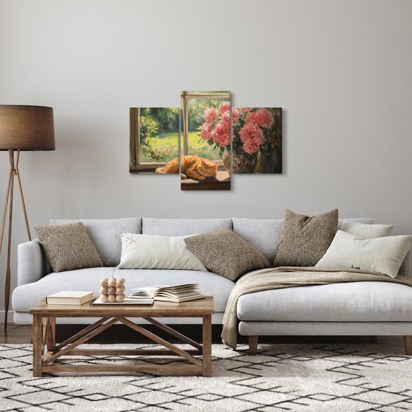 Slika - Mačka na prozoru (90x60 cm)