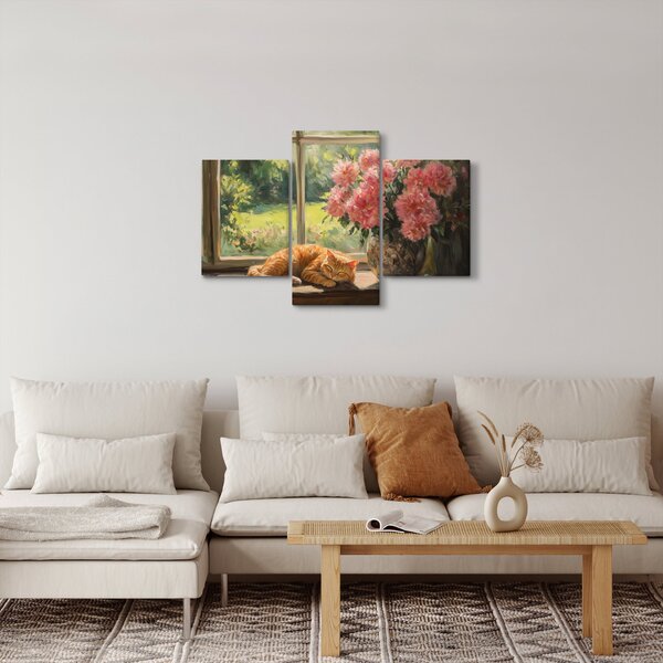 Slika - Mačka na prozoru (90x60 cm)