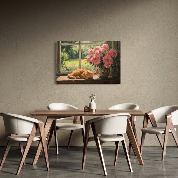 Slika - Mačka na prozoru (90x60 cm)