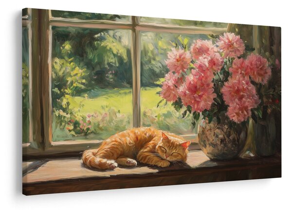 Slika - Mačka na prozoru (90x60 cm)