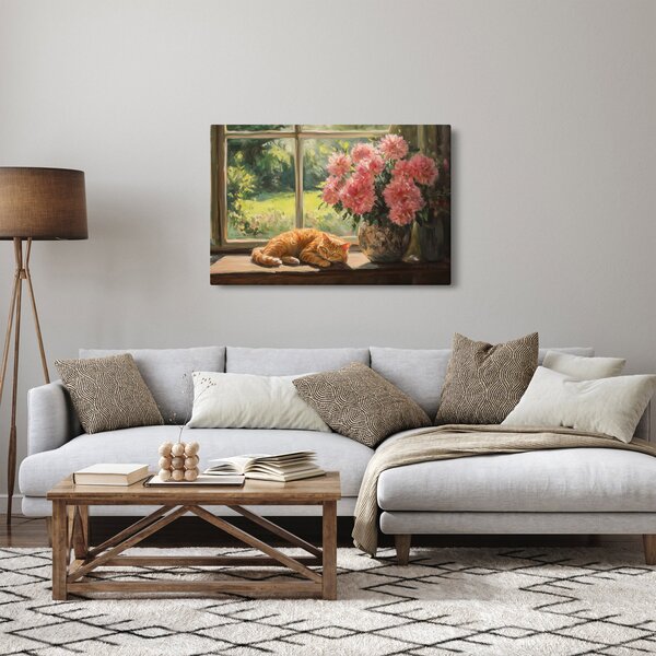 Slika - Mačka na prozoru (90x60 cm)