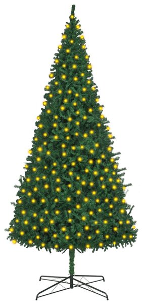 VidaXL Umjetno osvijetljeno božićno drvce 400 cm zeleno