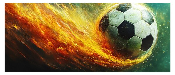 Slika - Nogometna lopta u letu (120x50 cm)