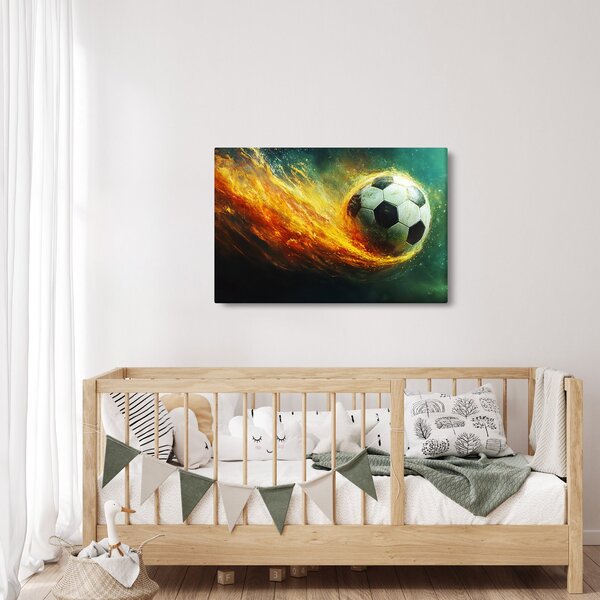 Slika - Nogometna lopta u letu (90x60 cm)