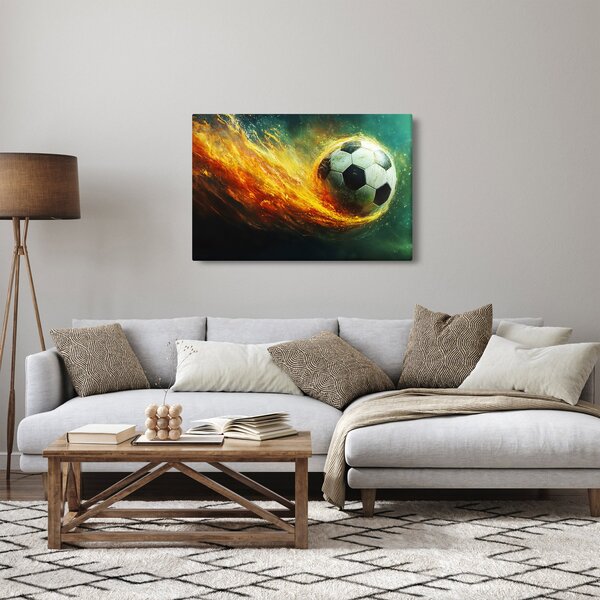 Slika - Nogometna lopta u letu (90x60 cm)