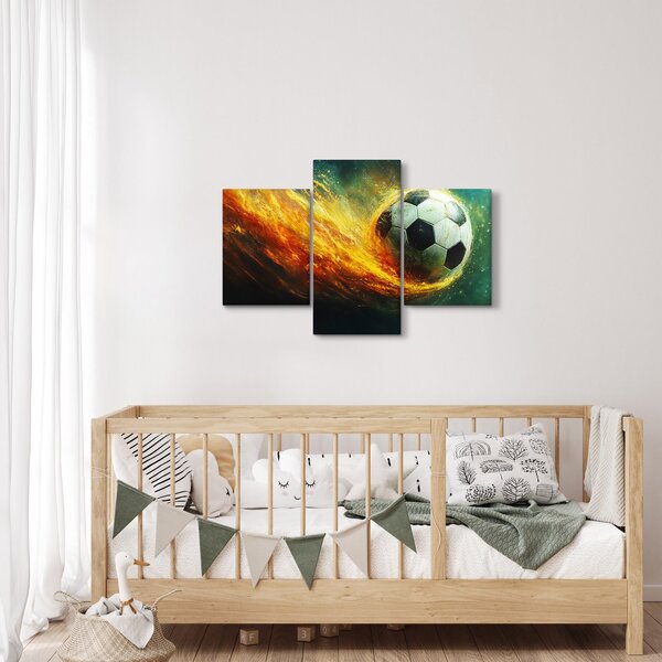 Slika - Nogometna lopta u letu (90x60 cm)