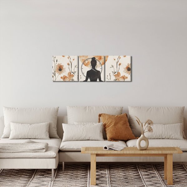 Slika - Narančasta joga (sa satom) (90x30 cm)