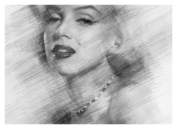 Staklena slika - Portret Marilyn Monroe (70x50 cm)