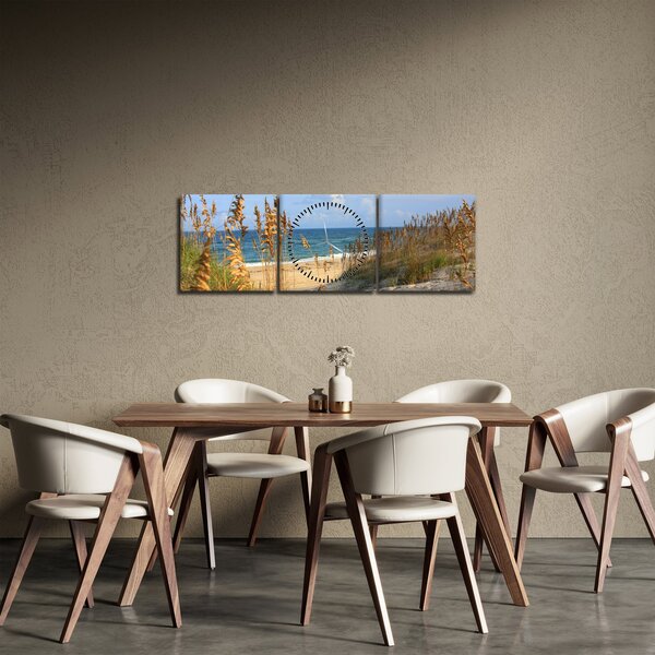 Slika - Plaža (sa satom) (90x30 cm)