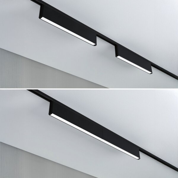 Paulmann URail LED tračni reflektor, Ceris, crni, 4.000, s postupnim, prigušiva, Crno, Dnevni boravak/blagovaonica, Aluminij