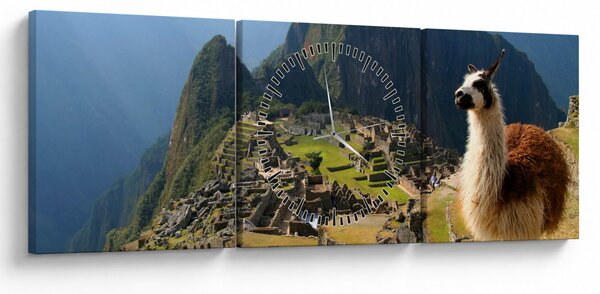 Slika - Lama i Machu Picchu (sa satom) (90x30 cm)