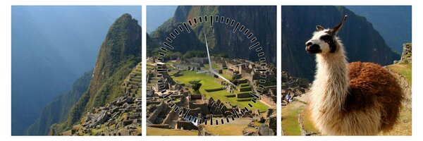 Slika - Lama i Machu Picchu (sa satom) (90x30 cm)