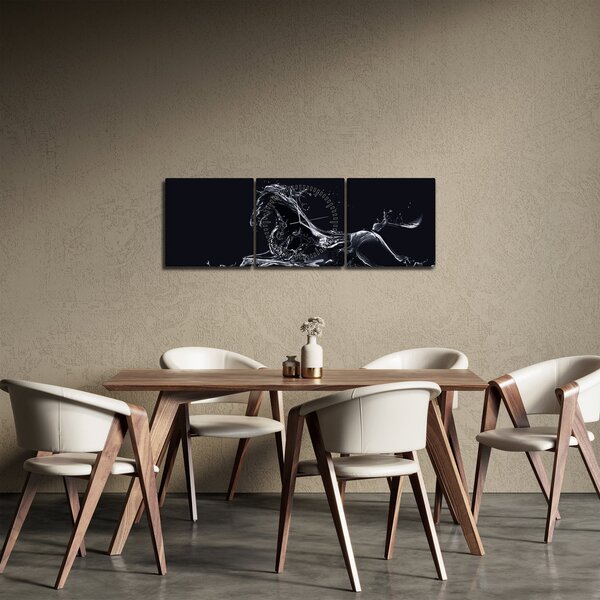 Slika - Konj i voda (sa satom) (90x30 cm)