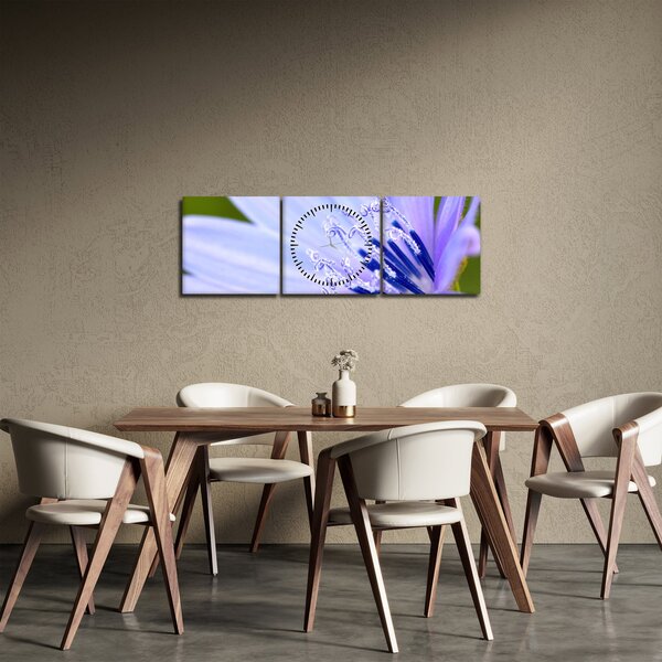 Slika - cvijet (sa satom) (90x30 cm)
