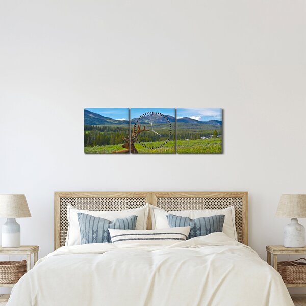 Slika - Jelen na livadi (sa satom) (90x30 cm)