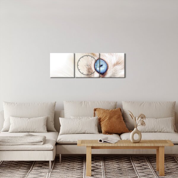 Slika - Mačić (sa satom) (90x30 cm)