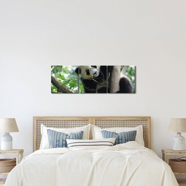 Slika - Panda na drvetu (sa satom) (90x30 cm)