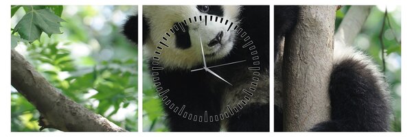 Slika - Panda na drvetu (sa satom) (90x30 cm)