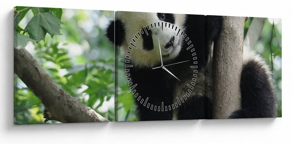Slika - Panda na drvetu (sa satom) (90x30 cm)
