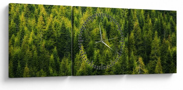 Slika - Gusta šuma (sa satom) (90x30 cm)