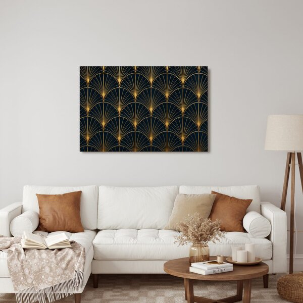 Slika zlatni art deco uzorak