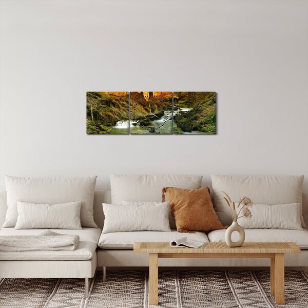 Slika - Šuma (sa satom) (90x30 cm)
